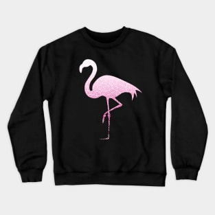 Ombre pink and white swirls doodles flamingo Crewneck Sweatshirt